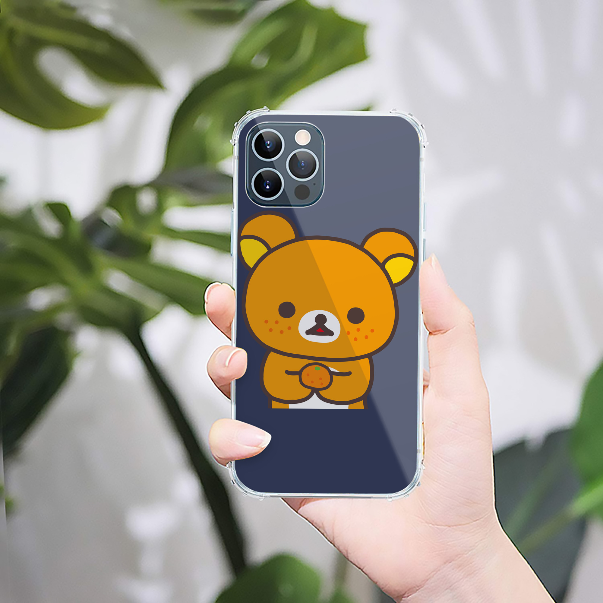 （画像用） リラックマ リラックマ キイロイトリ Rilakkuma Korilakkuma Kiiroitori 【iPhone 12シリーズ対応】透明スマホケース（クリアソフトケース）